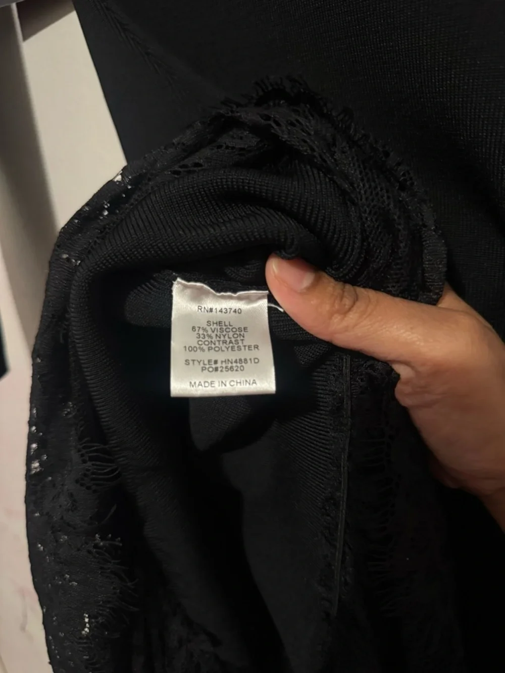 NWOT HYACINTH HOUSE TUCKERNUCK $178 Black Knit Giavanna Lace Maxi Dress XXS - Picture 12 of 13